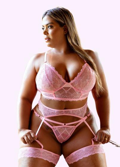 Imagem de Conjunto Plus Size Cinta Liga Sou Toda Sua