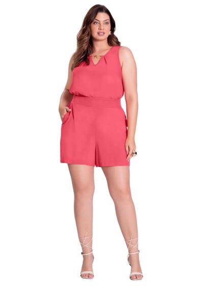 Imagem de Conjunto plus size detalhe corrente rosa  lunender 35241