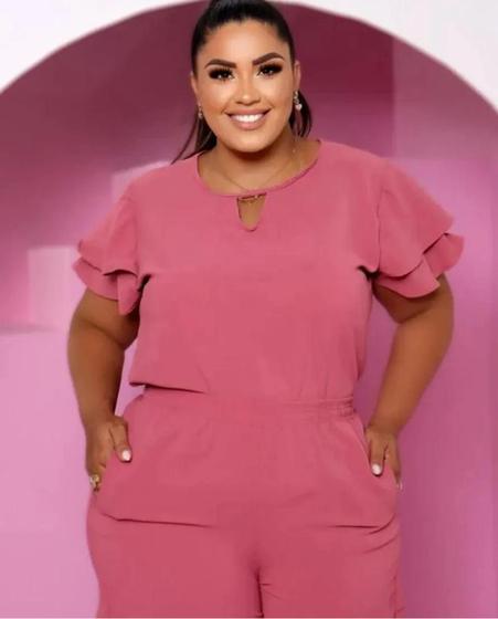 conjunto plus size glamour Menor preço em conjunto plus size glamour