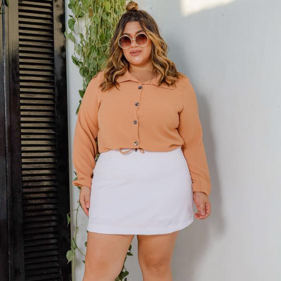 Imagem de Conjunto Plus Size Saia E Cropped Frete De Graça-sara