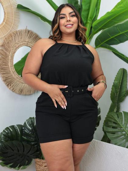 Imagem de Conjunto Plus Size Short e Blusinha de Linho Premium