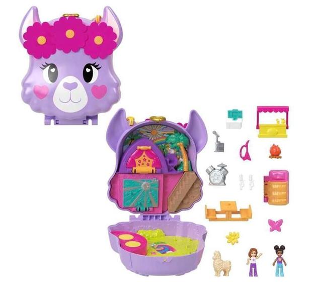 Imagem de Conjunto Polly Pocket Camp Adventure Lhama - Mattel HKV33