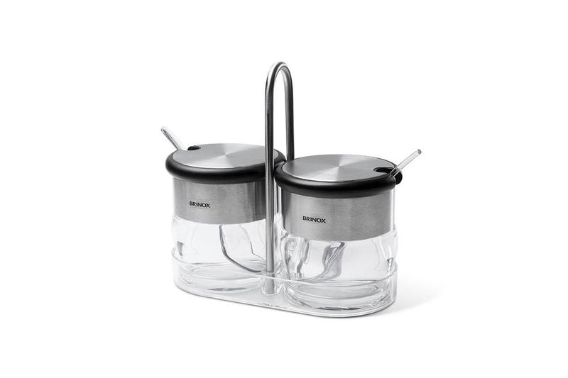 Conjunto Porta Condimentos Brinox Crystal 2 peças 110ml Menor preço em Conjunto Porta Condimentos Brinox Crystal 2 peças 110ml