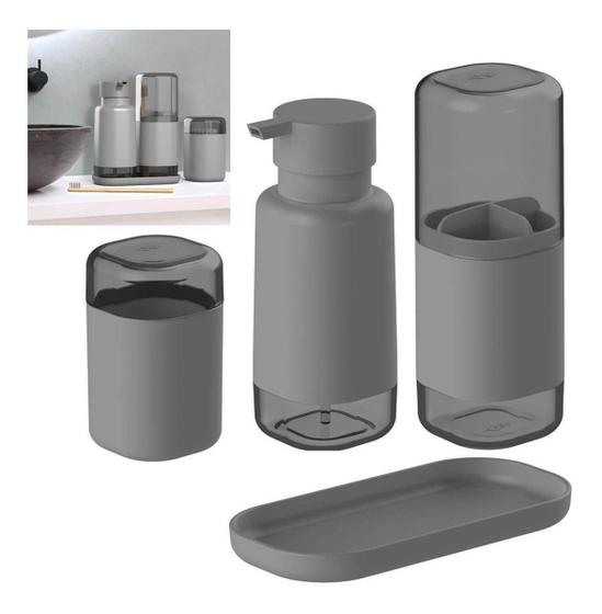 Conjunto Porta Sabonete E Porta Escovas Com Bandeja Dual Ou Menor preço em Conjunto Porta Sabonete E Porta Escovas Com Bandeja Dual Ou