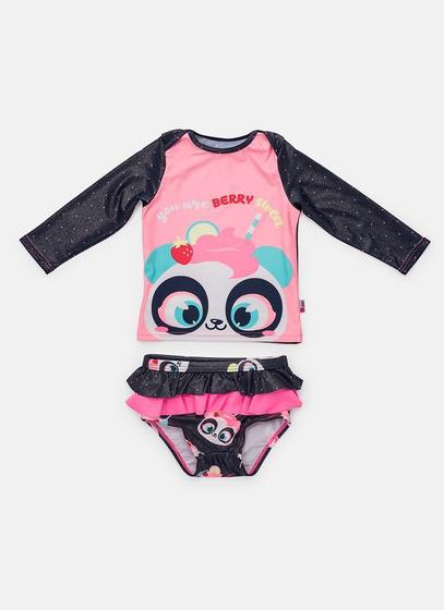 Imagem de Conjunto Praia Baby Panda Puket 110200317 - Calcinha mais Camiseta com Proteção UV