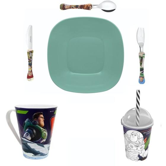 Imagem de Conjunto Pratos Copos e Faqueiro com 3 peças - Toy Story - V