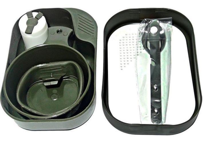 Imagem de Conjunto Pratos Talheres Kit Ranch Ntk Sobrevivência Camping