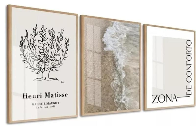 Imagem de Conjunto Quadro Decorativo Abstrato Matisse Zona De Conforto"