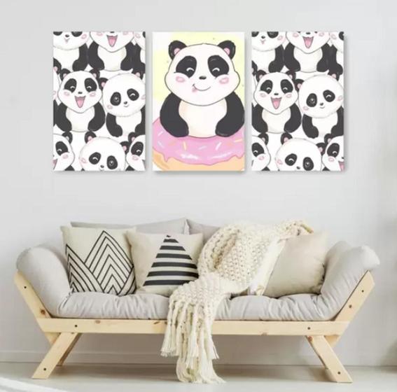 Imagem de Conjunto Quadro Decorativo Pandinhas "