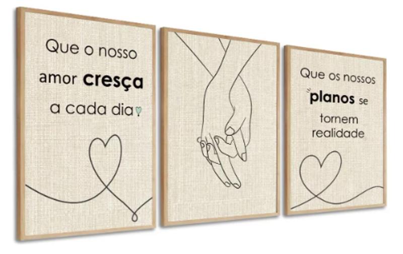 Imagem de conjunto quadros Casal Frases"