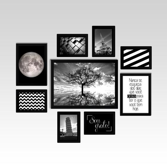 Conjunto - Quadros Decorativos Para Sala Night 9 Pçs Menor preço em Conjunto - Quadros Decorativos Para Sala Night 9 Pçs