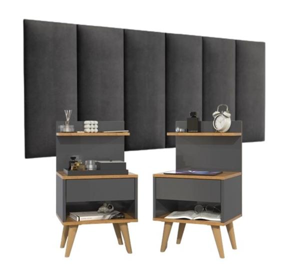 Conjunto Quarto Casal Cabeceira 1.60 e 2 Mesas De Cabeceira - Varias Cores - Compre Aqui é boa?