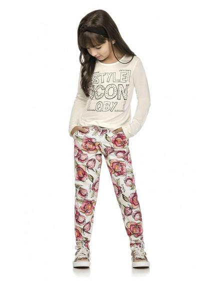 Conjunto Quimby 2 peças Blusa Viscose e Calça Tecido Bege Menor preço em Conjunto Quimby 2 peças Blusa Viscose e Calça Tecido Bege