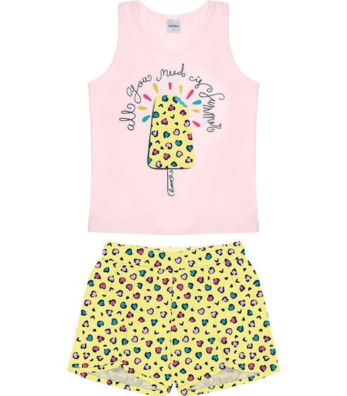 Imagem de Conjunto Regata Com Shorts Rovitex Kids Rosa