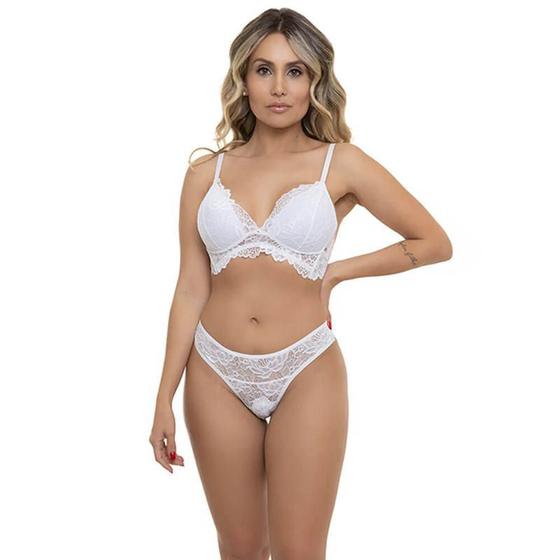 Imagem de Conjunto Rendado Branco Sepie 14356 Bojo Triangular