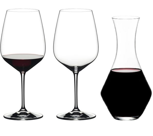 Imagem de Conjunto Riedel Decanter + 2 Taças Heart to Heart Cabernet