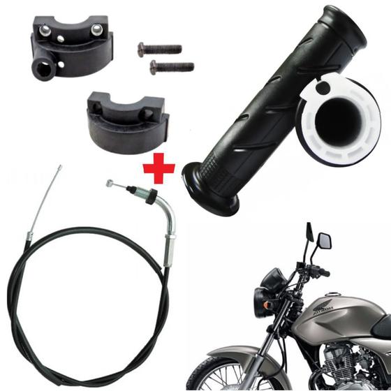 Conjunto Roldana Manopla Cabo Acelerador Titan Cg 150 até 08 Menor preço em Conjunto Roldana Manopla Cabo Acelerador Titan Cg 150 até 08