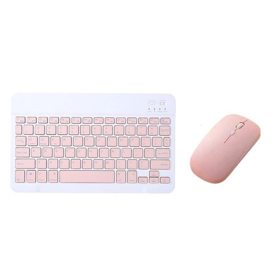 Imagem de Conjunto rosa de 7 polegadas com teclado Bluetooth universal para tablet