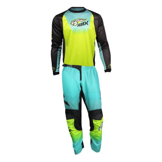 Imagem de Conjunto Roupa Amx Silver C/ Bolso Calça Camisa Trilha Enduro