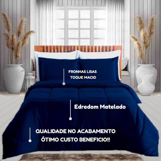 Imagem de CONJUNTO ROUPA CAMA EDREDOM Casal Queen Dupla Face 03 PEÇAS