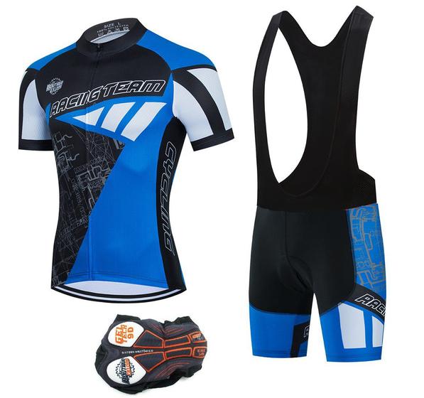 Imagem de Conjunto Roupa de Ciclismo Bretelle + Camisa com Zíper Full 3 Bolsos