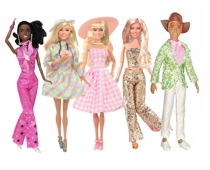 Imagem de Conjunto Roupa Vestido Barbie O Filme + 2 pares de sapatos