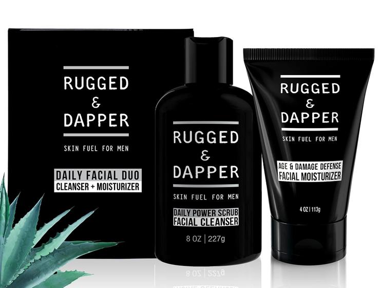 Imagem de Conjunto RUGGED & DAPPER Daily Duo - Cuidados com a Pele para Homens com Hidratante