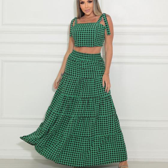 Conjunto Saia E Blusinha No Modelo De Cropped Com Lastex Estampas Do Verão Bela Menor preço em Conjunto Saia E Blusinha No Modelo De Cropped Com Lastex Estampas Do Verão Bela