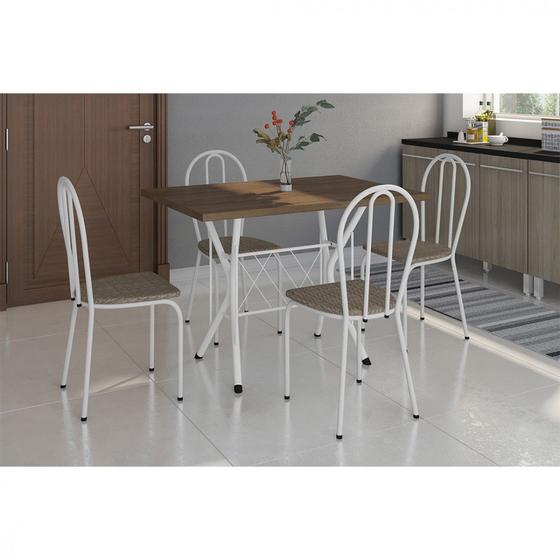 Imagem de Conjunto Sala De Jantar Artefamol Bruna Mesa Com 4 Cadeiras