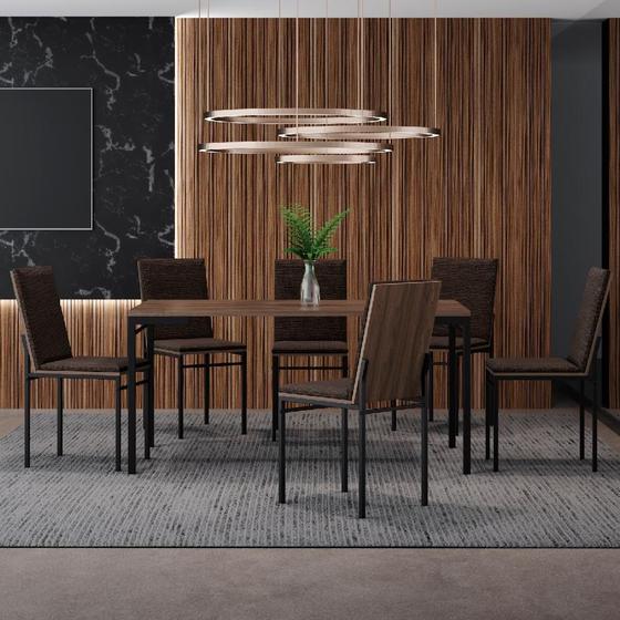 Conjunto Sala de Jantar Carraro Belmonte Mesa e 6 Cadeiras Menor preço em Conjunto Sala de Jantar Carraro Belmonte Mesa e 6 Cadeiras