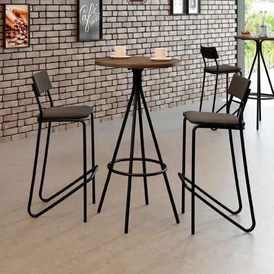 Conjunto Sala de Jantar Carraro Dublin com Mesa e 2 Banquetas Menor preço em Conjunto Sala de Jantar Carraro Dublin com Mesa e 2 Banquetas