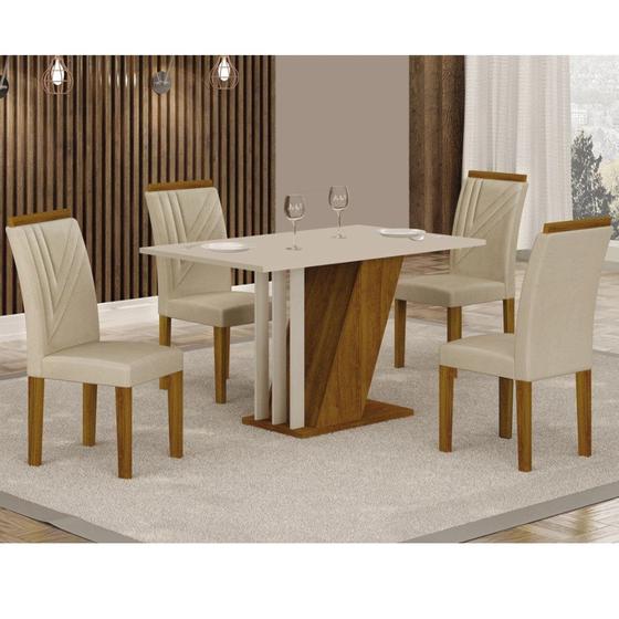 Conjunto Sala de Jantar com 4 Cadeiras Miami - Yescasa Imagem de Conjunto Sala de Jantar com 4 Cadeiras Miami