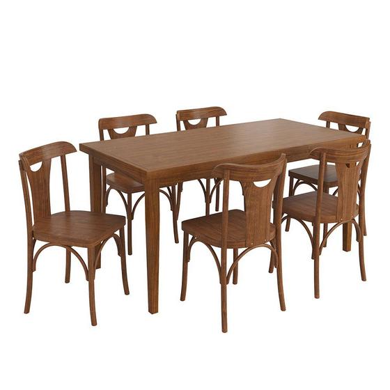 Imagem de Conjunto Sala de Jantar e Cozinha Com 6 Cadeiras Y Madeira Maciça