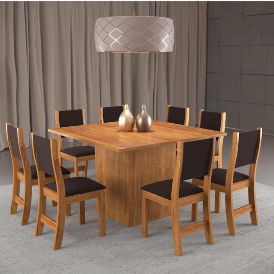 Imagem de Conjunto Sala de Jantar Mesa e 8 Cadeiras Acord e Sol Viero