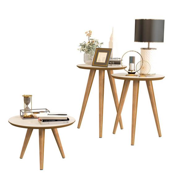Conjunto Sala Retrô Pés Palito Mesas Apoio / Lateral / Centro Maju - Cores Diversas - Lojas GD Menor preço em Conjunto Sala Retrô Pés Palito Mesas Apoio / Lateral / Centro Maju - Cores Diversas - Lojas GD