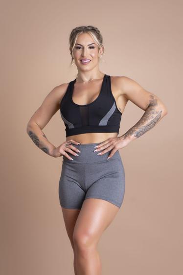 Imagem de Conjunto Short Fitness Feminino Liso Academia Treino E Top Nadador Tela Frontal  F7 NEW STYLE