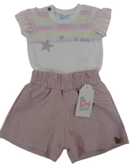 Imagem de Conjunto Shorts + Body Luxo Bebê Menina D+ Baby Verão 60201