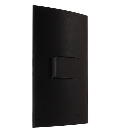 Imagem de Conjunto Simples 4x2  Interruptor Paralelo Preto Fosco Clean Margirius