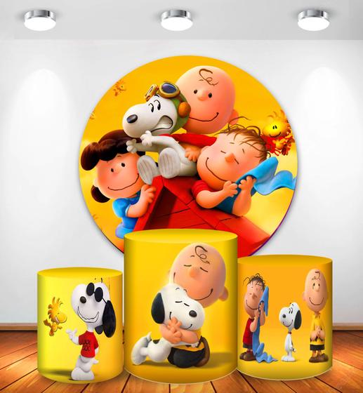 Imagem de Conjunto Snoopy Charlie Brown Kit Painel + Trio Cilindros