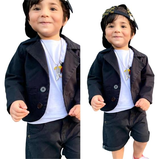 Imagem de Conjunto Social Blazer e Bermuda Infantil Menino