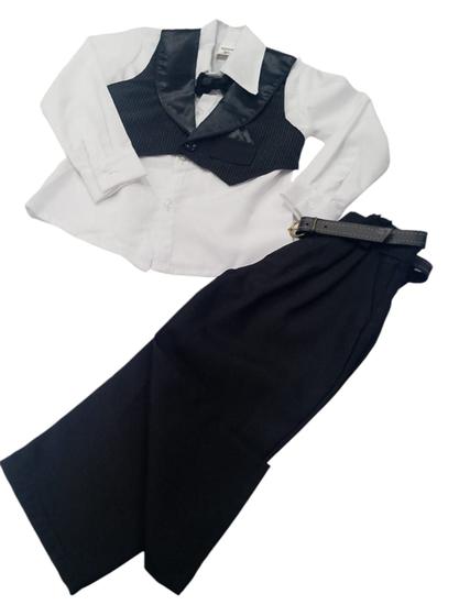 Imagem de Conjunto Social Colete Preto Infantil 3