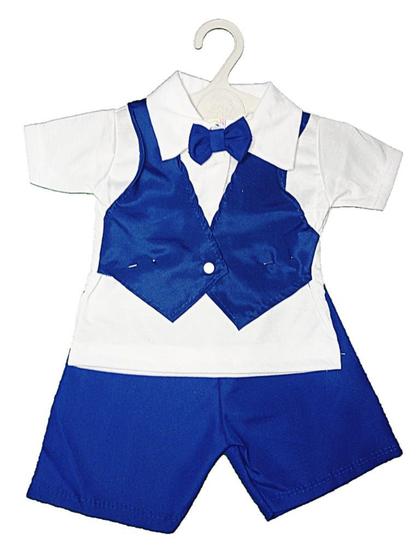 Imagem de Conjunto Social Infantil Bebê Menino  RN a 05 meses Batizado Casamento Formatura com Gravata