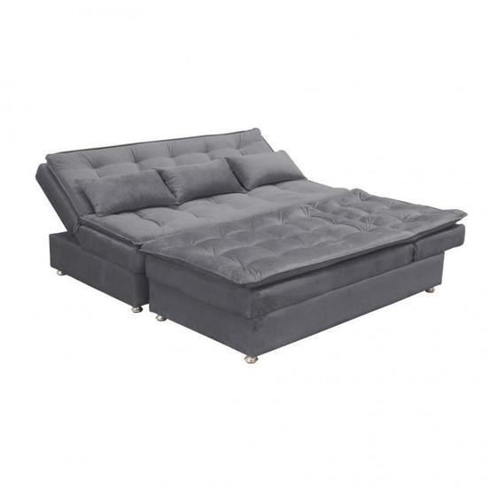 Imagem de Conjunto Sofá Cama 2 lugares com Chaise Penélope Matrix