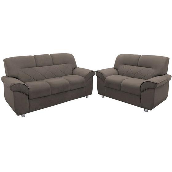 Conjunto Sofá Durban 3 e 2 Lugares Hellen Sofás Magazine Luiza