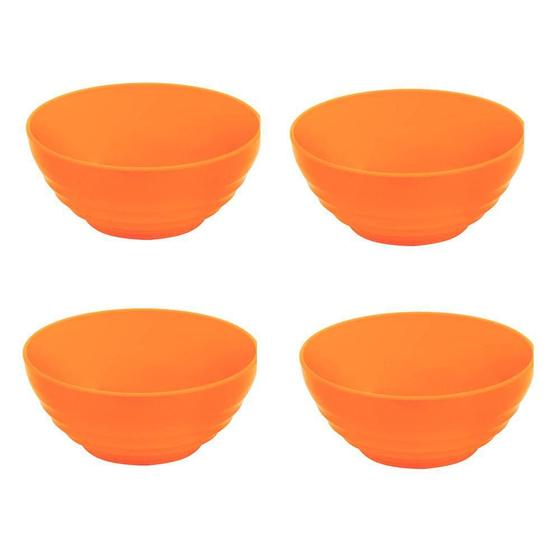 Imagem de Conjunto Sopeira Oriental 500Ml Laranja Com 4 Peças