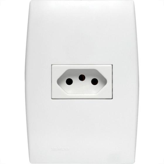 Imagem de Conjunto Soprano Ilus 4X2 Branco Com Placa(1Tomada 20A) 5Ub99050