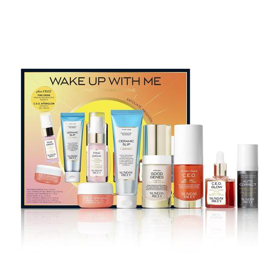 Imagem de Conjunto Sunday Riley Wake Up With Me Brightening - Kit de Cuidados com a Pele