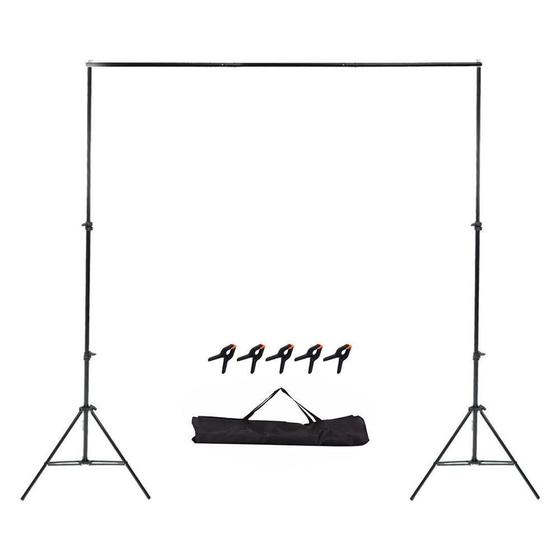 Conjunto Suporte P/ Fundo Infinito 2 Tripés Barra 3m T-Photo Menor preço em Conjunto Suporte P/ Fundo Infinito 2 Tripés Barra 3m T-Photo