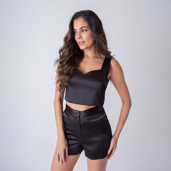 Imagem de Conjunto susie acetinado top e short feminino