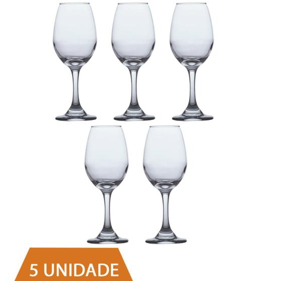 Imagem de Conjunto Taças de Vidro 365ml Agua e vinho Tinto Luxo 5 Un